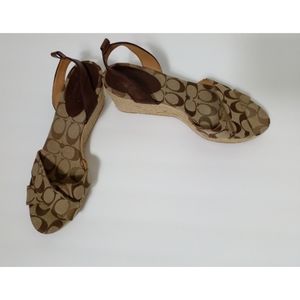 Coach Henley Wedge Sandals in Signature Canvas